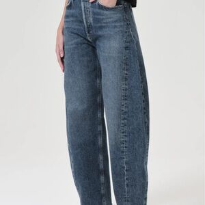 Agolde Blue Wide Leg Flare Jeans
